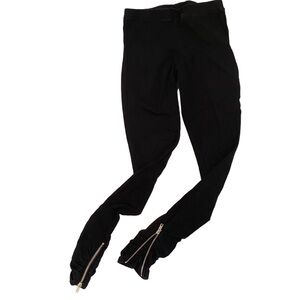 Xhilaration Black Leggings with Zipper Accents